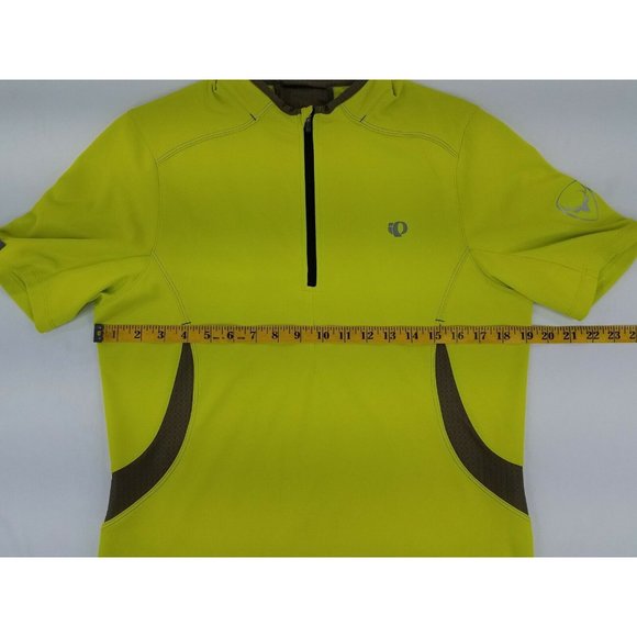 Pearl Izumi Men’s Short Sleeves 1/4 Zip Cycling Jersey Size M Neon Green B1 - Picture 6 of 12